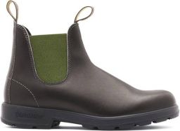 Blundstone Stiefel Boots #519 Stout Brown Leather with Olive Elastic (500 Series)-12UK