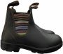 Blundstone Chelsea Stijl Enkellaarzen met Gekleurde Gestreepte Elastieken Black Dames - Thumbnail 8