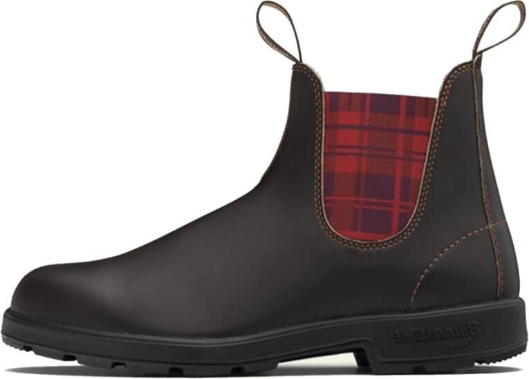 Blundstone Chelsea Stijl Enkellaarzen met Gekleurde Gestreepte Elastieken Black - Foto 8