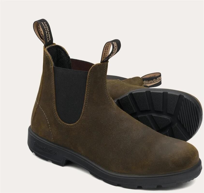 Blundstone Chelsea Laarzen Loop in Stijl met Dark Olive Breast Beatle El Side Boot Input Crust Groen Unisex - Foto 5