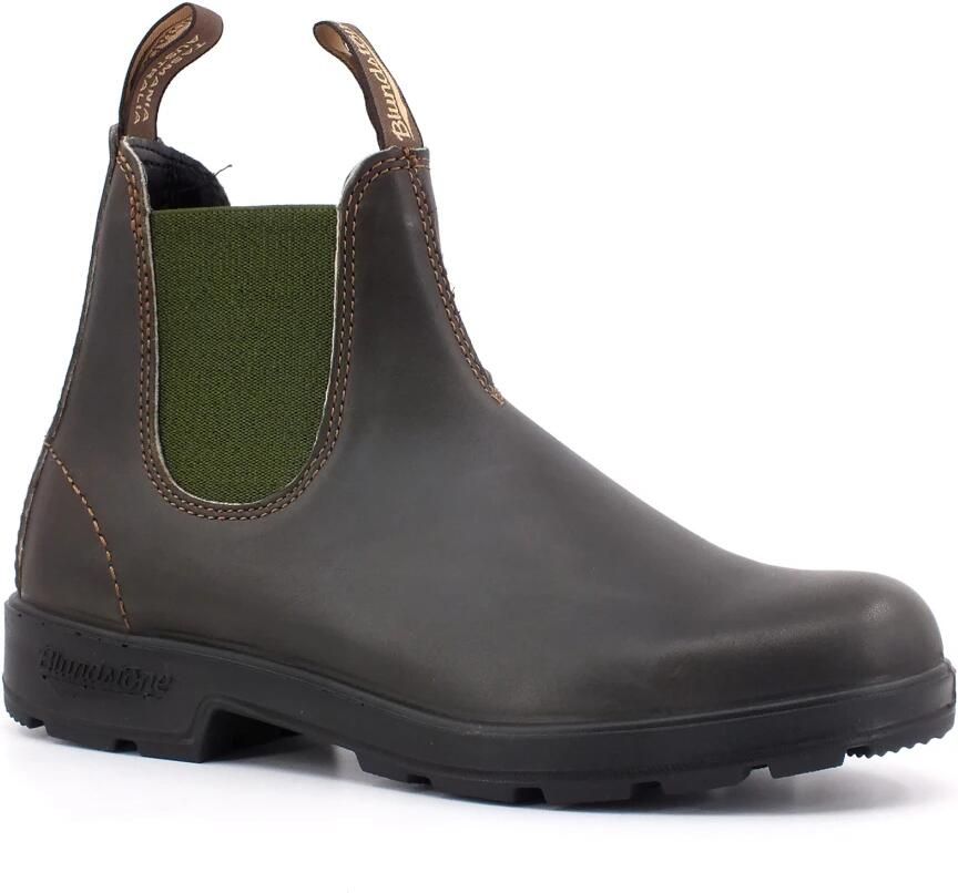 Blundstone Stiefel Boots #519 Stout Brown Leather with Olive Elastic (500 Series)-12UK - Foto 5
