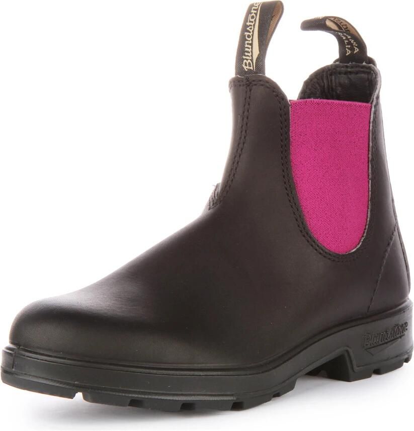 Blundstone Stiefel Boots #2208 Black Leather with Fuchsia Elastic (500 Series)-6.5UK - Foto 2