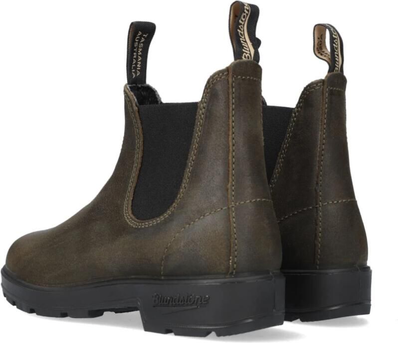 Blundstone Chelsea Laarzen Loop in Stijl met Dark Olive Breast Beatle El Side Boot Input Crust Groen Unisex - Foto 7