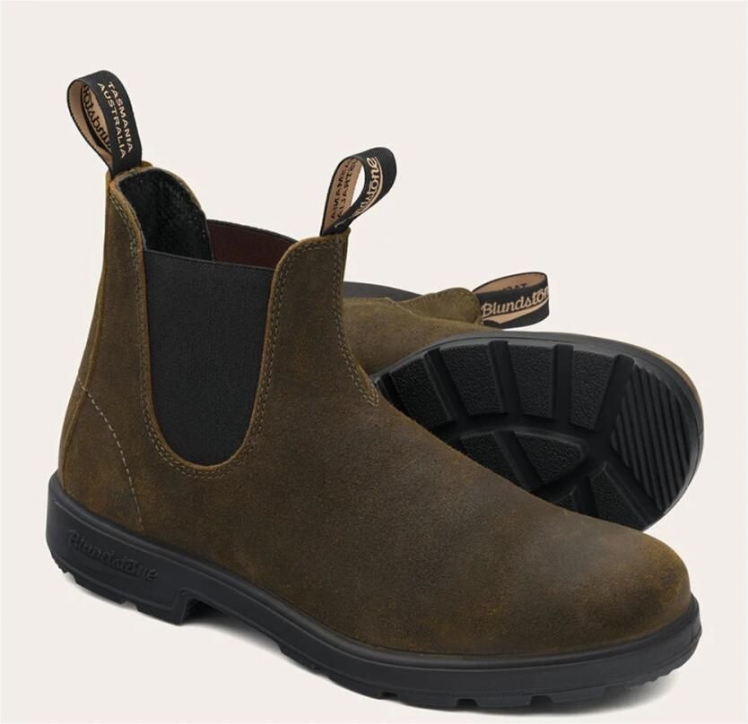 Blundstone Chelsea Laarzen Loop in Stijl met Dark Olive Breast Beatle El Side Boot Input Crust Groen Unisex - Foto 5