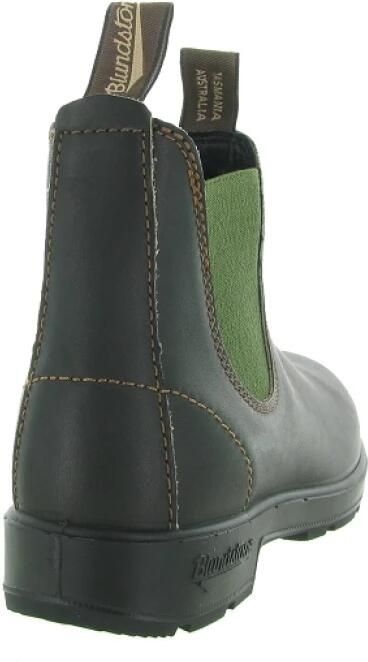 Blundstone Stiefel Boots #519 Stout Brown Leather with Olive Elastic (500 Series)-12UK - Foto 6