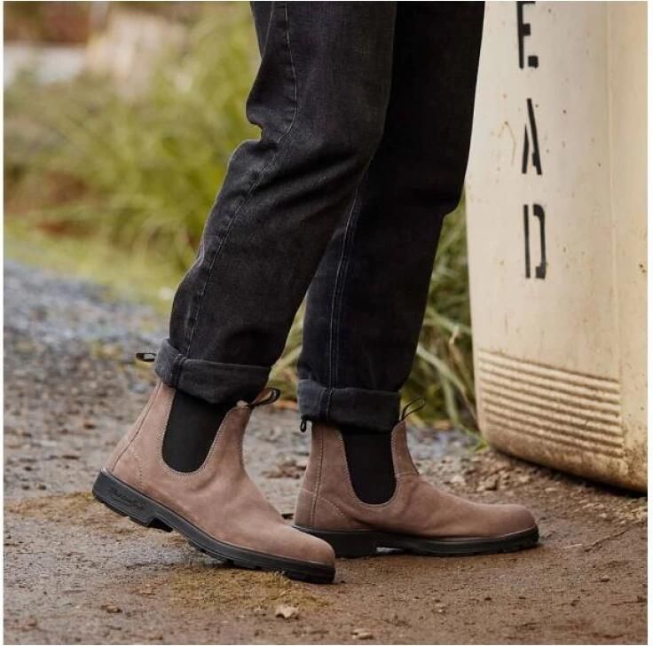 Blundstone Grijze Suède Stijlvolle Laarzen Gray Heren