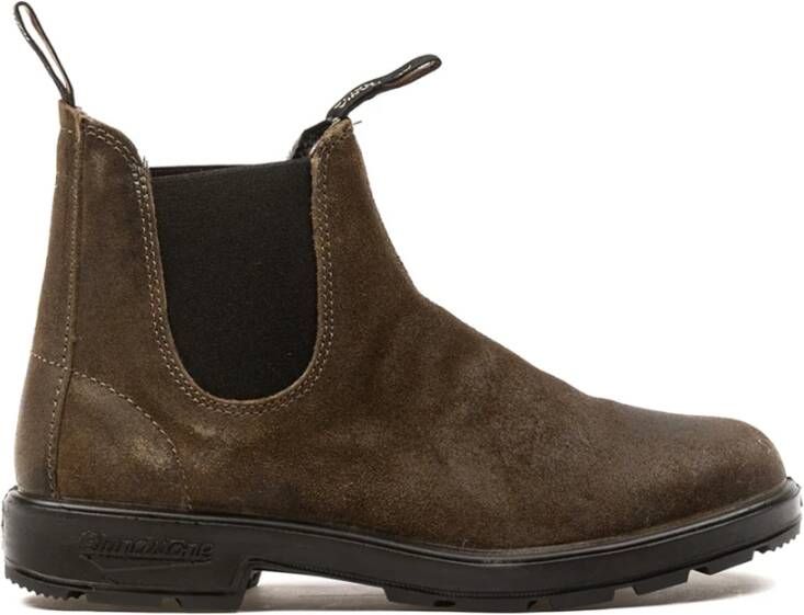 Blundstone Chelsea Elastische Zij Bruin Leren Laarzen Green Heren
