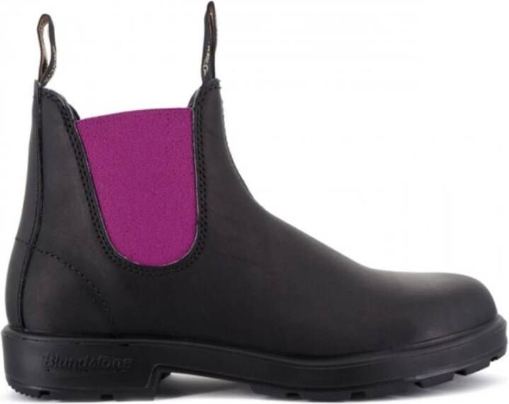 Blundstone Stiefel Boots #2208 Black Leather with Fuchsia Elastic (500 Series)-6.5UK - Foto 5