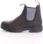 Blundstone Zwarte Leren Enkellaarzen met Marineblauwe Zijelastieken Black Dames - Thumbnail 8