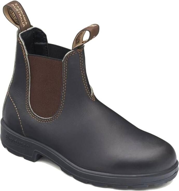 Blundstone Iconische Chelsea-laars van premium bruin leer Bruin Heren