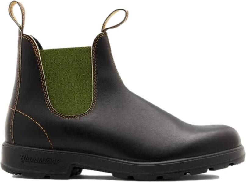 Blundstone Modieuze Chelsea-laarzen met gekleurde elastische zijkanten Zwart Heren