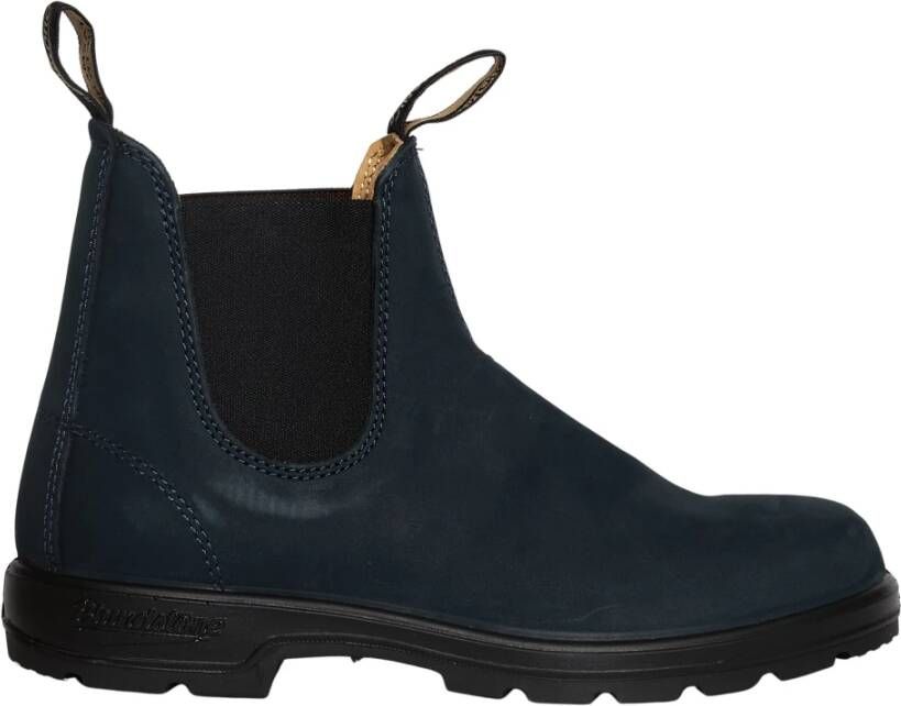 Blundstone Navy Nabuk Chelsea Boot Blue Heren