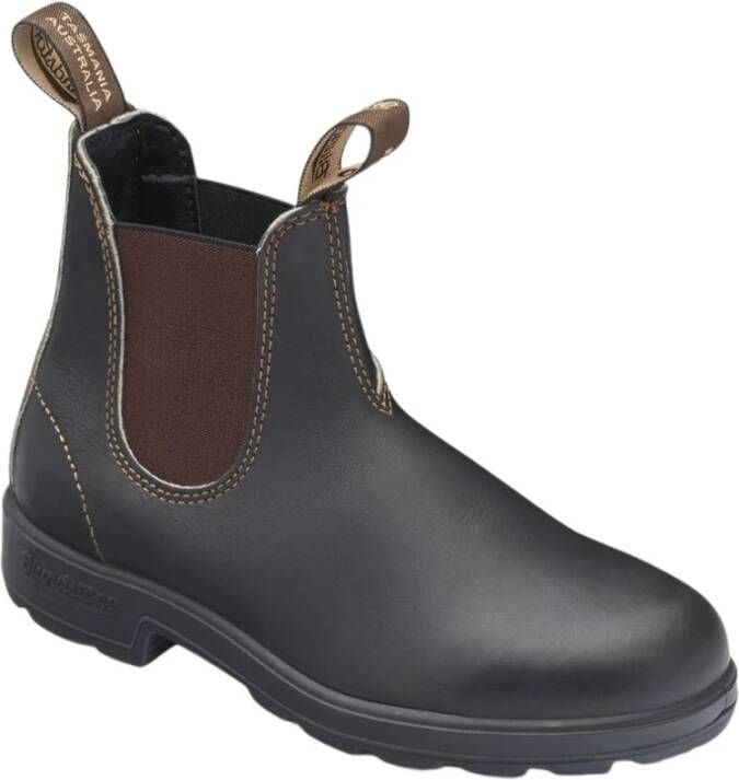 Blundstone 500 Stout Bruin Leren Zwarte Enkellaarsjes Fashion Wear Volwassen - Foto 4