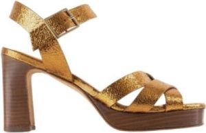 Bobbies Paris Lamé lederen sandalen gaven Bruin Dames