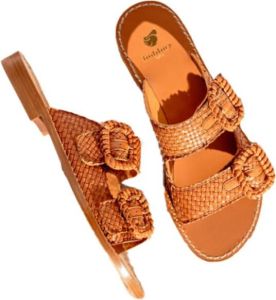 Bobbies Paris Platte sandalen Bruin Dames