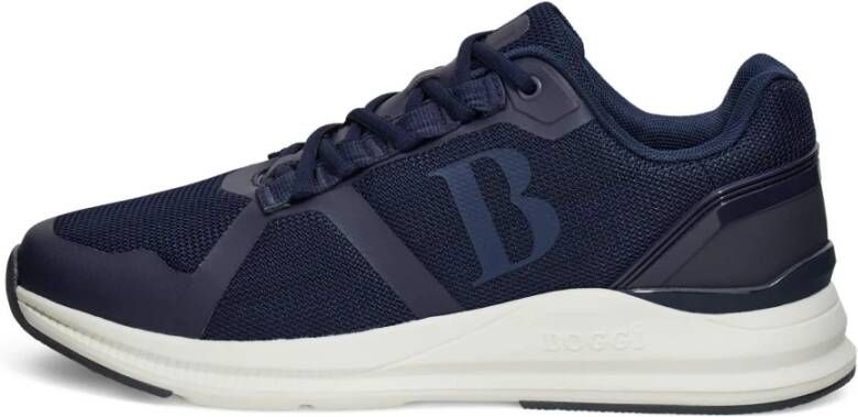 Boggi Milano B Tech Technische Stoffen Sneakers Blue Heren