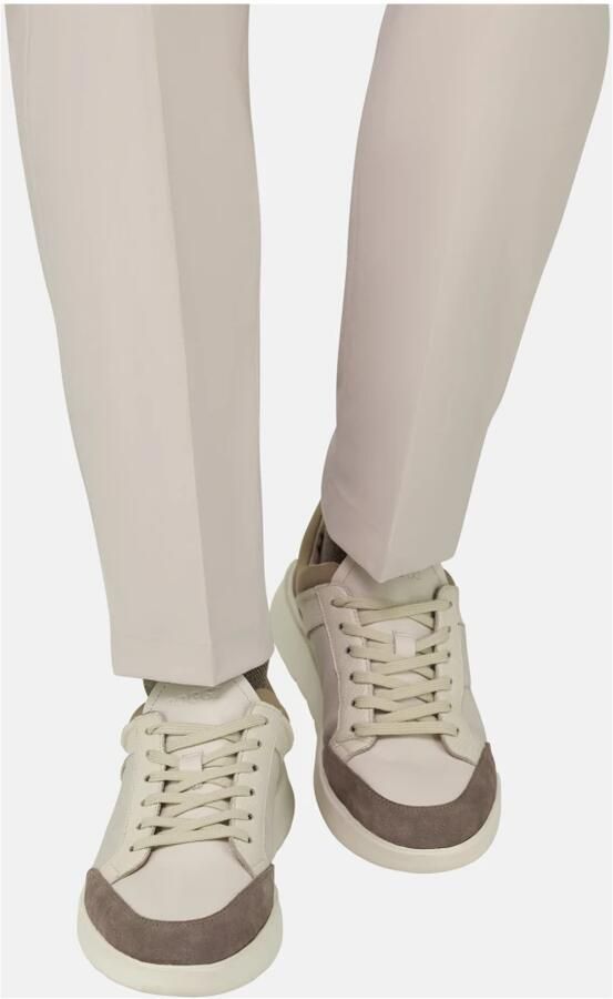 Boggi Milano Sneakers laag 'Nimbus' beige sand olijfgroen - Foto 4