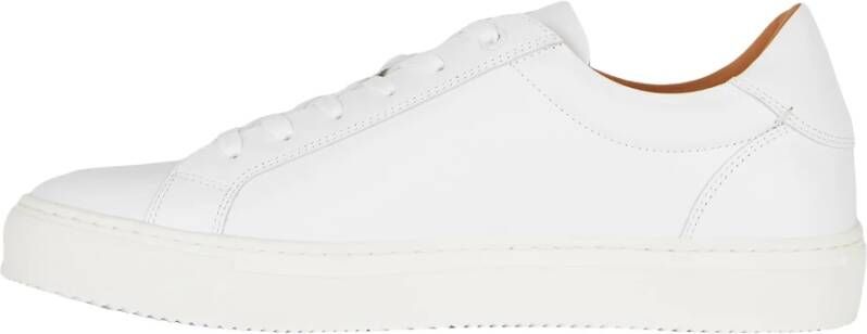 Boggi Milano Leren Sneakers White Heren