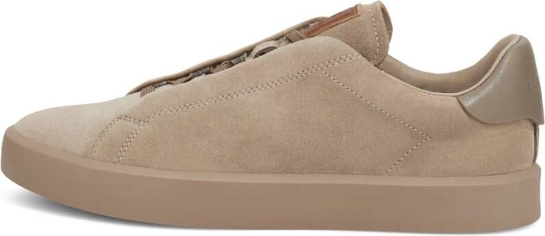 Boggi Milano Suede Sneakers Beige Heren