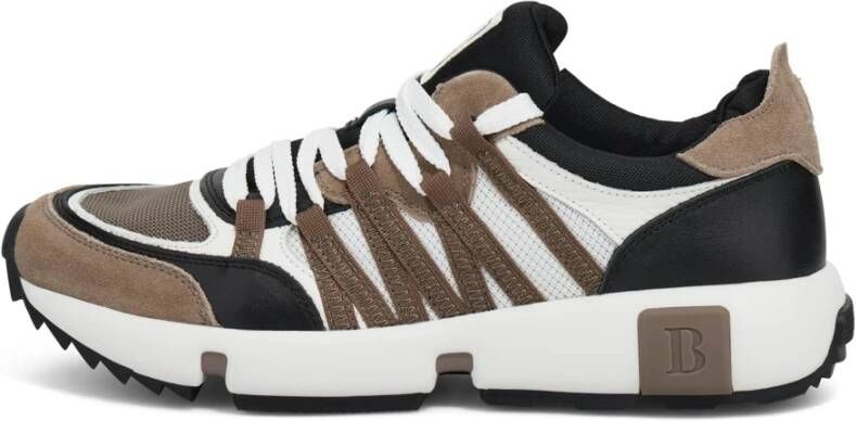 Boggi Milano Technische stof en leren sneakers Multicolor Heren