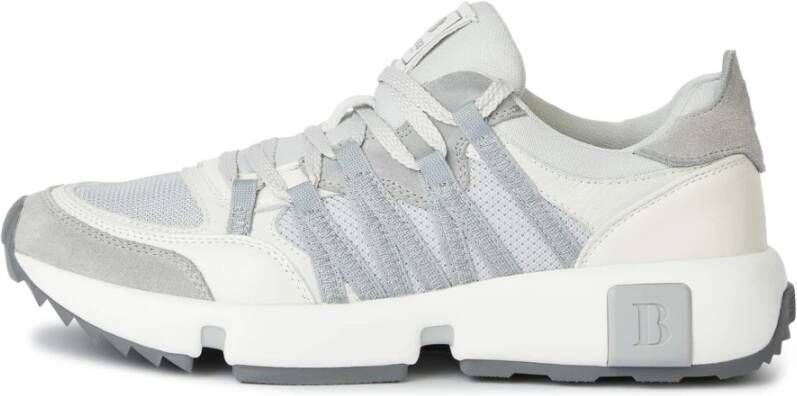 Boggi Milano Trainers van technisch materiaal en leer Gray Heren