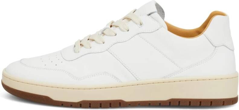 Boggi Milano Tumbled Leather Sneakers Beige Heren