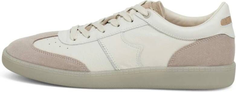 Boggi Milano Tumbled leren sneakers Beige Heren