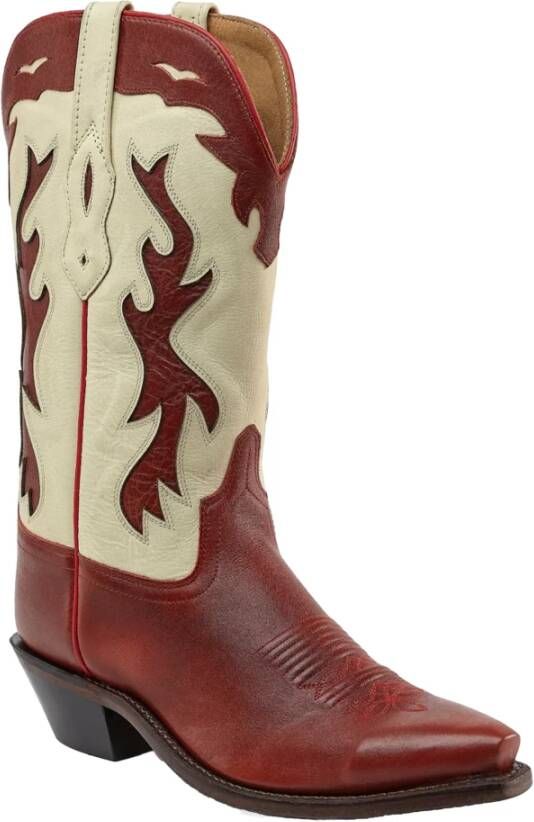 Bootstock Rode Cowboy Laarzen Red Dames