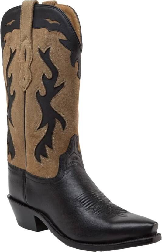 Bootstock Zwarte Cowboy Laarzen Multicolor Dames