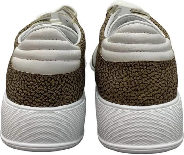 Borbonese Witte leren sneakers met Graffiti OP Natural-inzetstukken White Dames - Foto 2