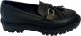 Borbonese Leren Mocassin met Rubberen Zool Accessoire Black Dames - Thumbnail 1