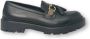 Borbonese Leren Mocassin met Rubberen Zool Accessoire Black Dames - Thumbnail 6