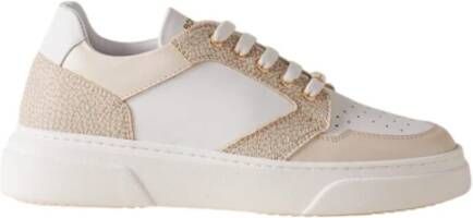 Borbonese Witte Rubberen Zool Antislip Sneakers White Dames
