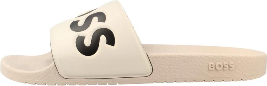 Boss Badslippers met label in reliëf model 'ARYEH' - Foto 5