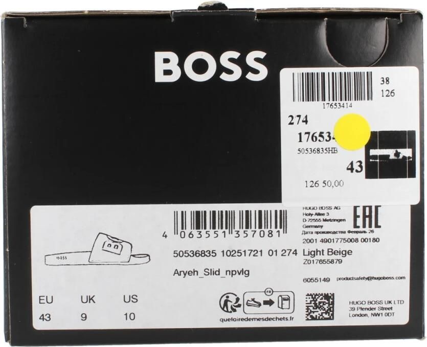 Boss Badslippers met label in reliëf model 'ARYEH' - Foto 8