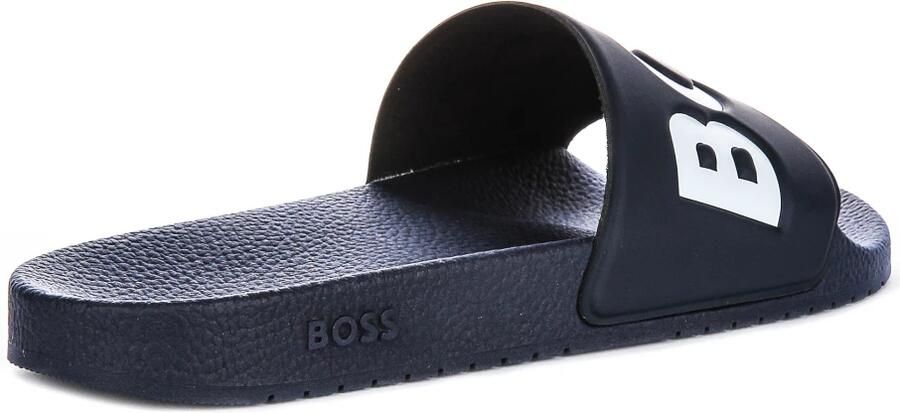Hugo Boss heren BOSS slippers contrast logo blauw - Foto 6