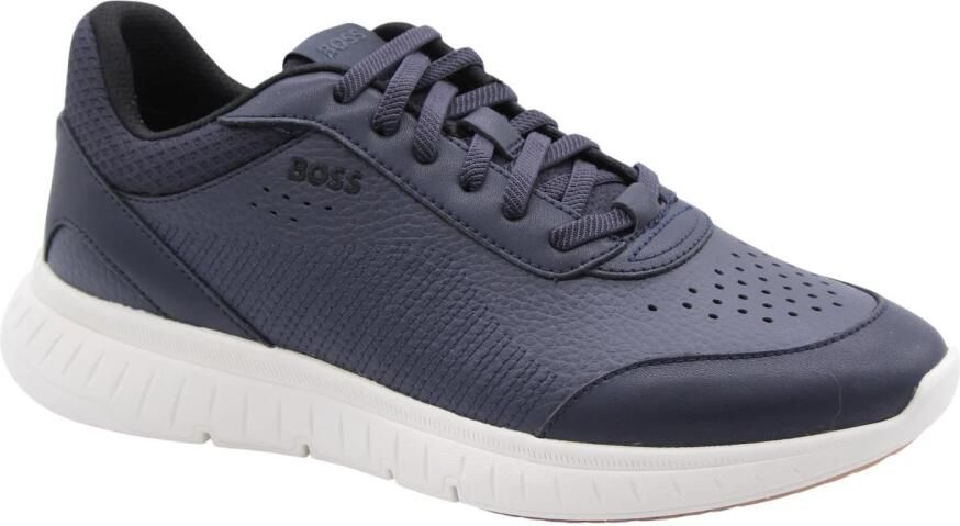 BOSS Lage Sneakers Heren Jonah Runn Textiel Blauw - Foto 8