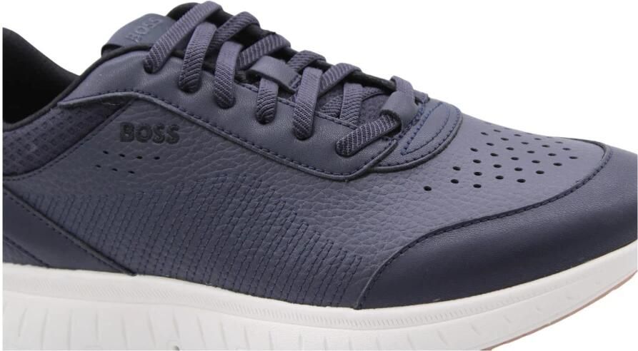 BOSS Lage Sneakers Heren Jonah Runn Textiel Blauw - Foto 4