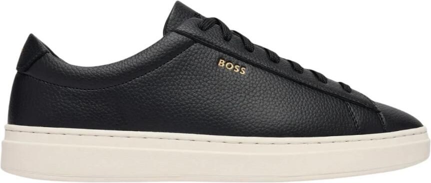 Boss Kieran Gekorste Leren Court Sneakers