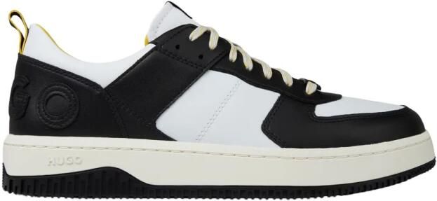 Hugo Boss Houtskool Tennissneakers Logo Rubberen zool Black Heren