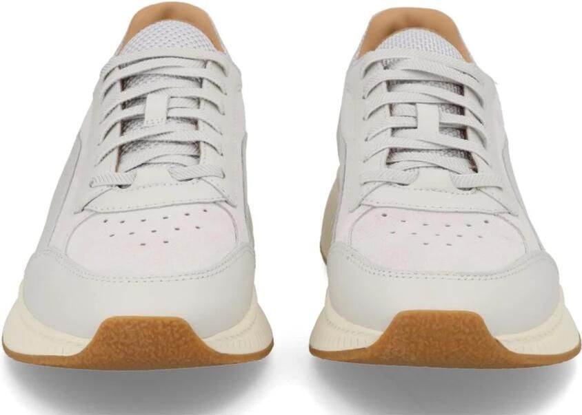 Boss Lage leren sneakers met perforaties - Foto 2