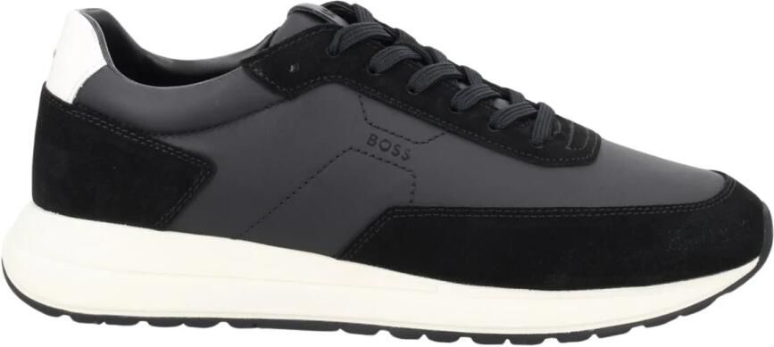 Boss Lage sneakers van suède en nylon