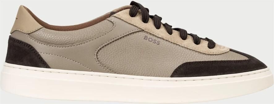 Boss Leren sneakers met suède details
