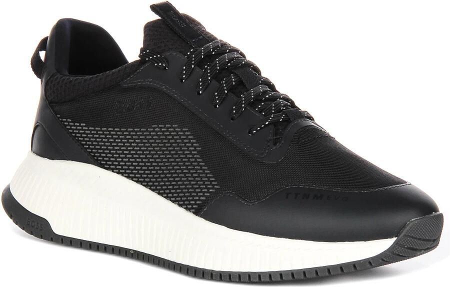 Boss Moderne Donkerblauwe Textiel Sneakers Mannen - Foto 4