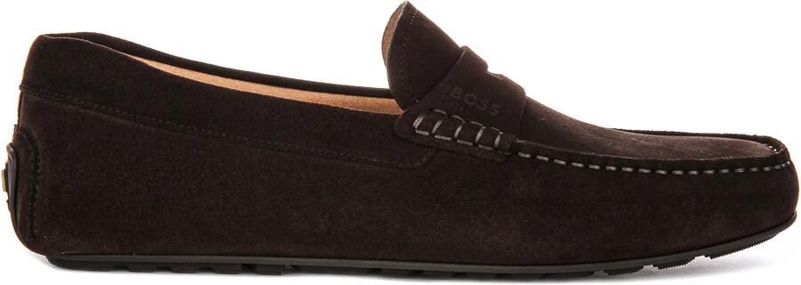Boss Mocassins van leer met labeldetail model 'Noel'