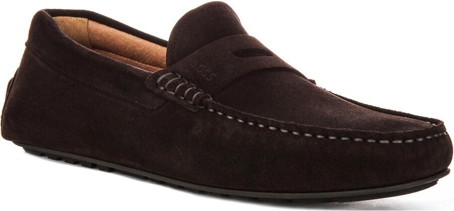 Boss Mocassins van leer met labeldetail model 'Noel' - Foto 6