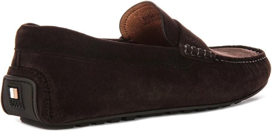 Boss Mocassins van leer met labeldetail model 'Noel' - Foto 4