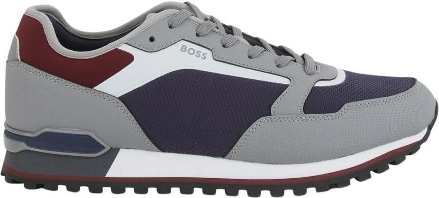 BOSS Sneakers laag 'Parkour' navy lichtgrijs bourgogne