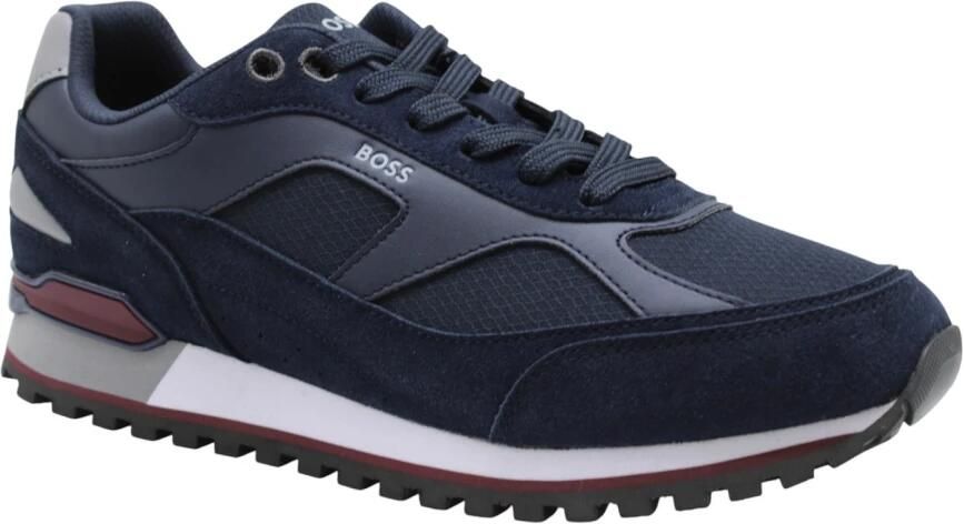 BOSS Lage Sneakers Heren Jonah Runn Textiel Blauw - Foto 10
