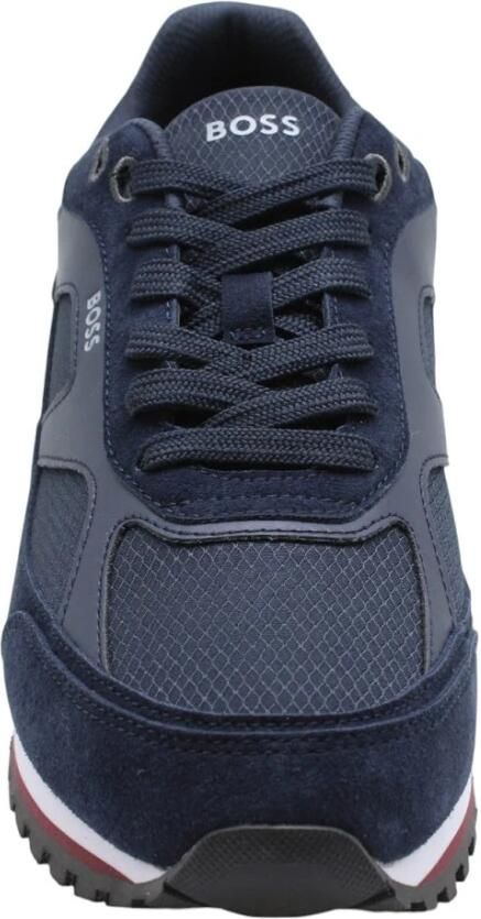 BOSS Lage Sneakers Heren Jonah Runn Textiel Blauw - Foto 11